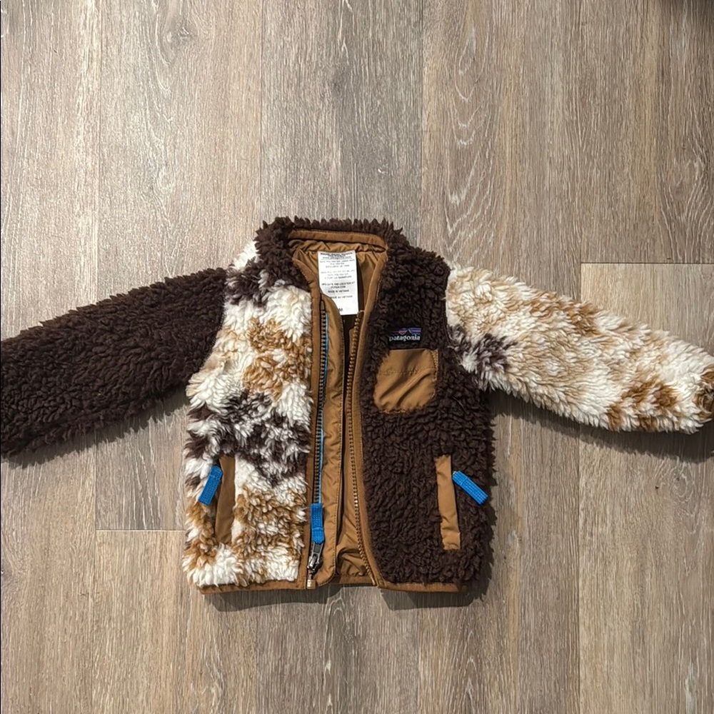 Baby Patagonia Multicolor Fleece Jacket with Blue Accents